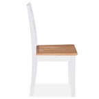 Sillas de comedor 6 unidades madera maciza de caucho blanco