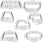 Corral para perros 12 paneles de acero 80x60 cm negro