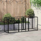 Corral para perros 12 paneles de acero 80x60 cm negro