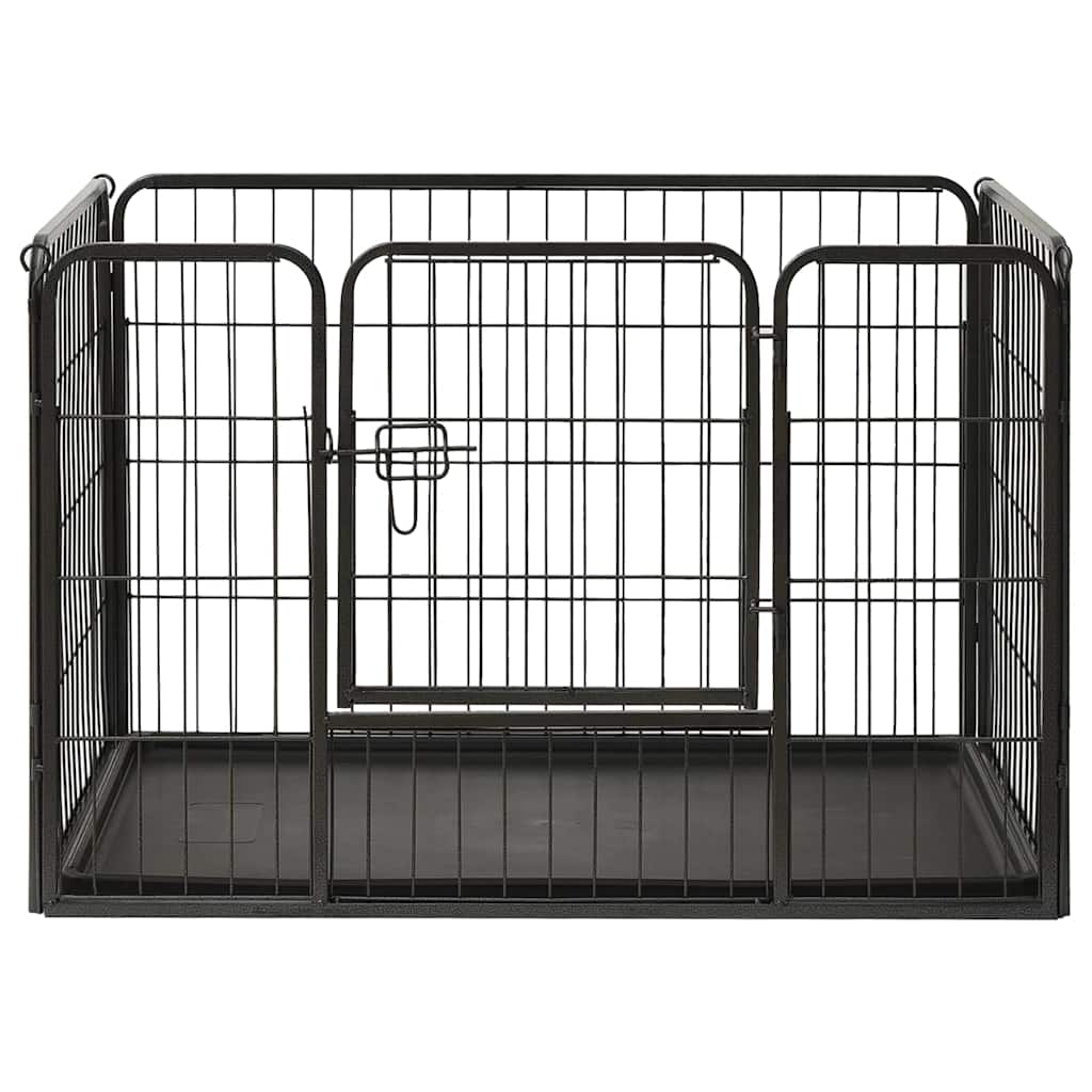 Corral para perros cachorros acero 91,5x59x61 cm