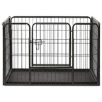 Corral para perros cachorros acero 91,5x59x61 cm
