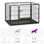 Corral para perros cachorros acero 91,5x59x61 cm
