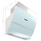Campana extractora de pared acero inox blanca 756 m³/h 60 cm