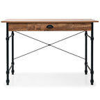 Mesa escritorio con cajón 110x55x75 cm color roble