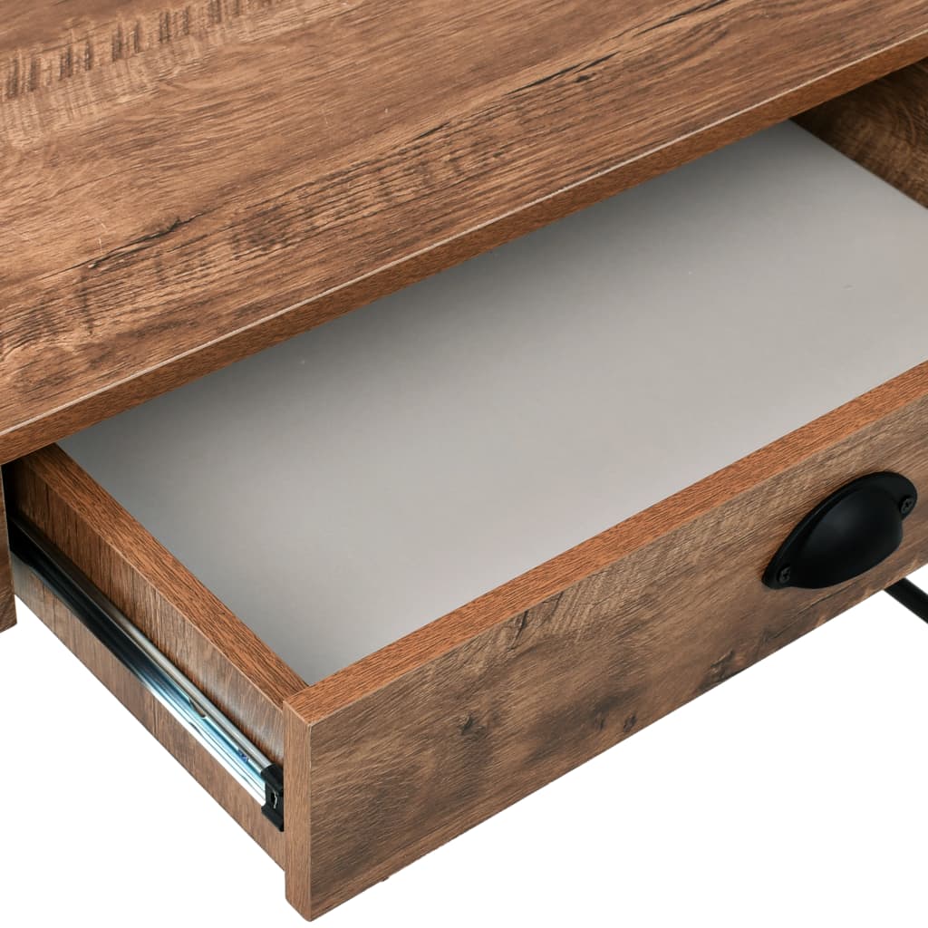 Mesa escritorio con cajón 110x55x75 cm color roble