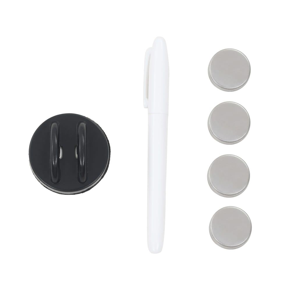 Pizarra magnética de pared negra vidrio 100x60 cm