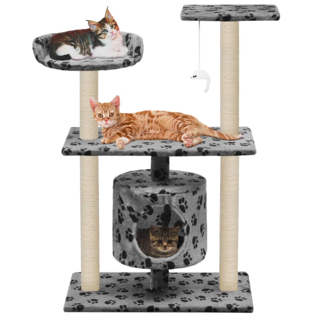 Rascador para gatos con poste de sisal 60 cm beige