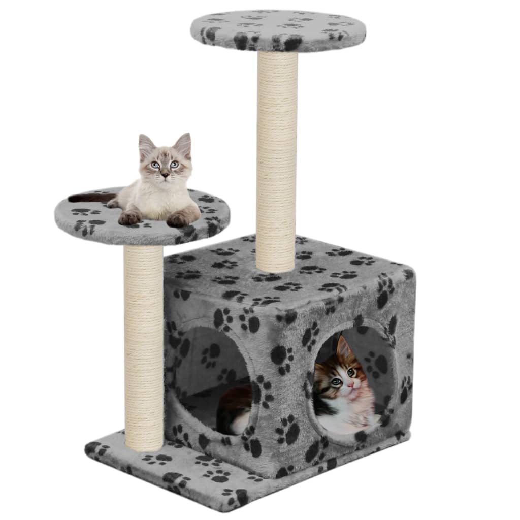 Rascador para gatos con poste de sisal 60 cm beige