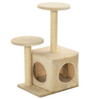 Rascador para gatos con poste de sisal 60 cm beige