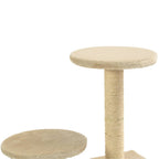 Rascador para gatos con poste de sisal 60 cm beige