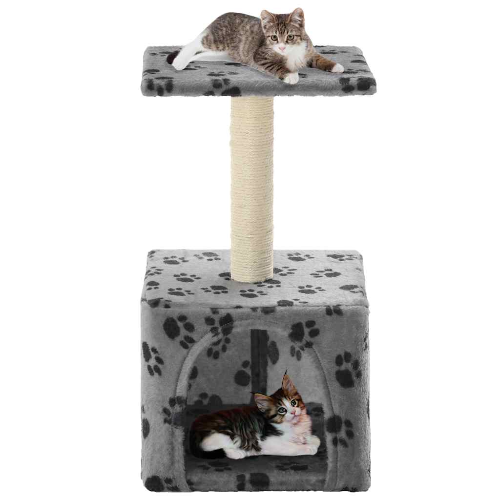 Rascador para gatos con poste de sisal 40 cm beige y marrón