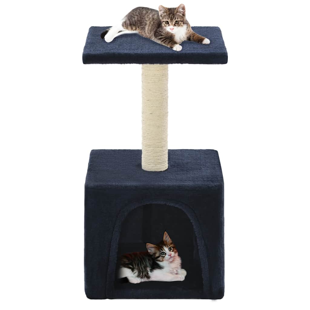 Rascador para gatos con poste de sisal 40 cm beige y marrón