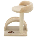 Rascador para gatos con poste de sisal 40 cm beige y marrón