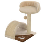 Rascador para gatos con poste de sisal 40 cm beige y marrón