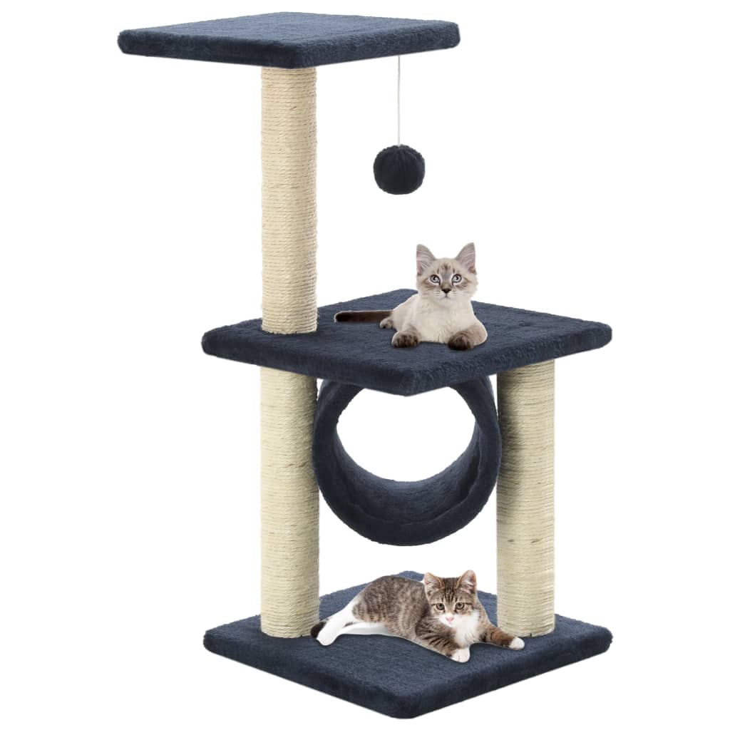 Rascador para gatos con poste de sisal 40 cm beige y marrón