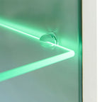 Mueble de salón de TV con luces LED blanco brillante 5 piezas