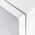Mueble de salón de TV con luces LED blanco brillante 5 piezas