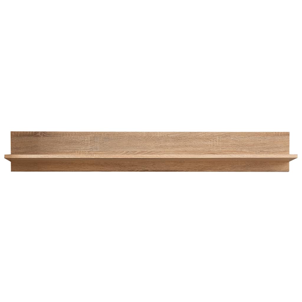 Mueble de salón de pared para TV con luces LED roble Sonoma