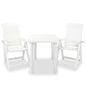 3-piece white plastic garden bistro table and chairs set
