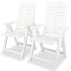 Set de mesa y sillas bistró de jardín 3 piezas plástico blanco