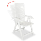 Set de mesa y sillas bistró de jardín 3 piezas plástico blanco
