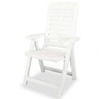 Set de mesa y sillas bistró de jardín 3 piezas plástico blanco