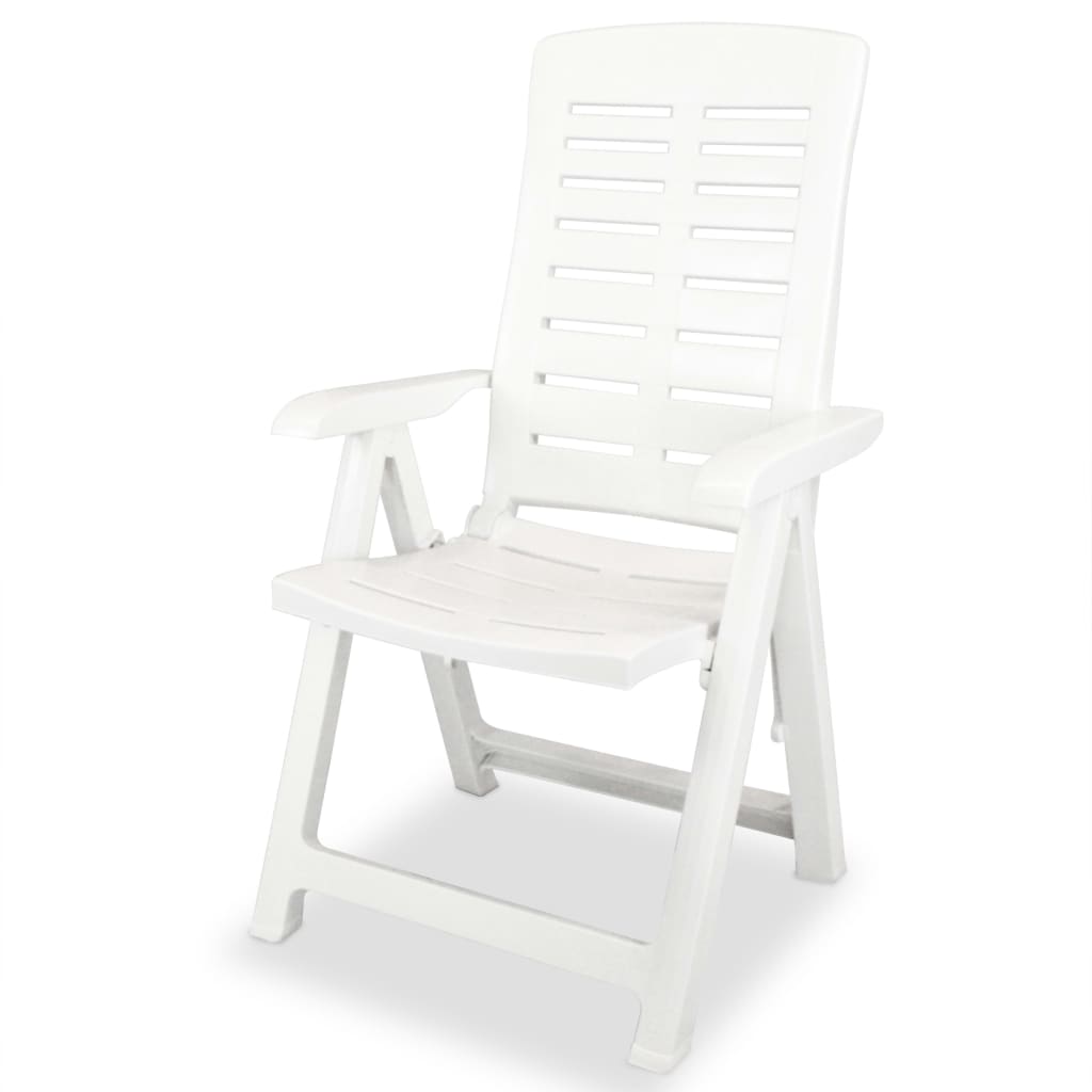 Set de mesa y sillas bistró de jardín 3 piezas plástico blanco