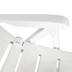 Set de mesa y sillas bistró de jardín 3 piezas plástico blanco