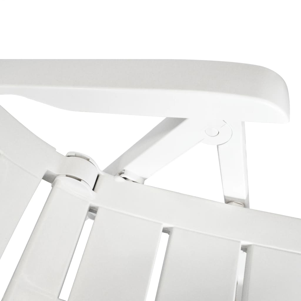Set de mesa y sillas bistró de jardín 3 piezas plástico blanco