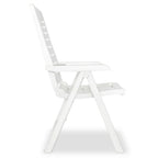 Juego de comedor de jardín 5 piezas plástico blanco