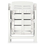 Juego de comedor de jardín 5 piezas plástico blanco
