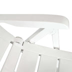 Juego de comedor de jardín 5 piezas plástico blanco