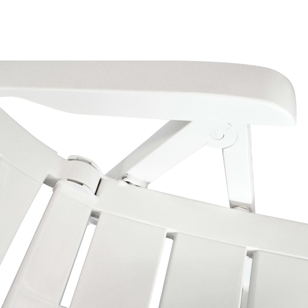 Juego de comedor de jardín 5 piezas plástico blanco