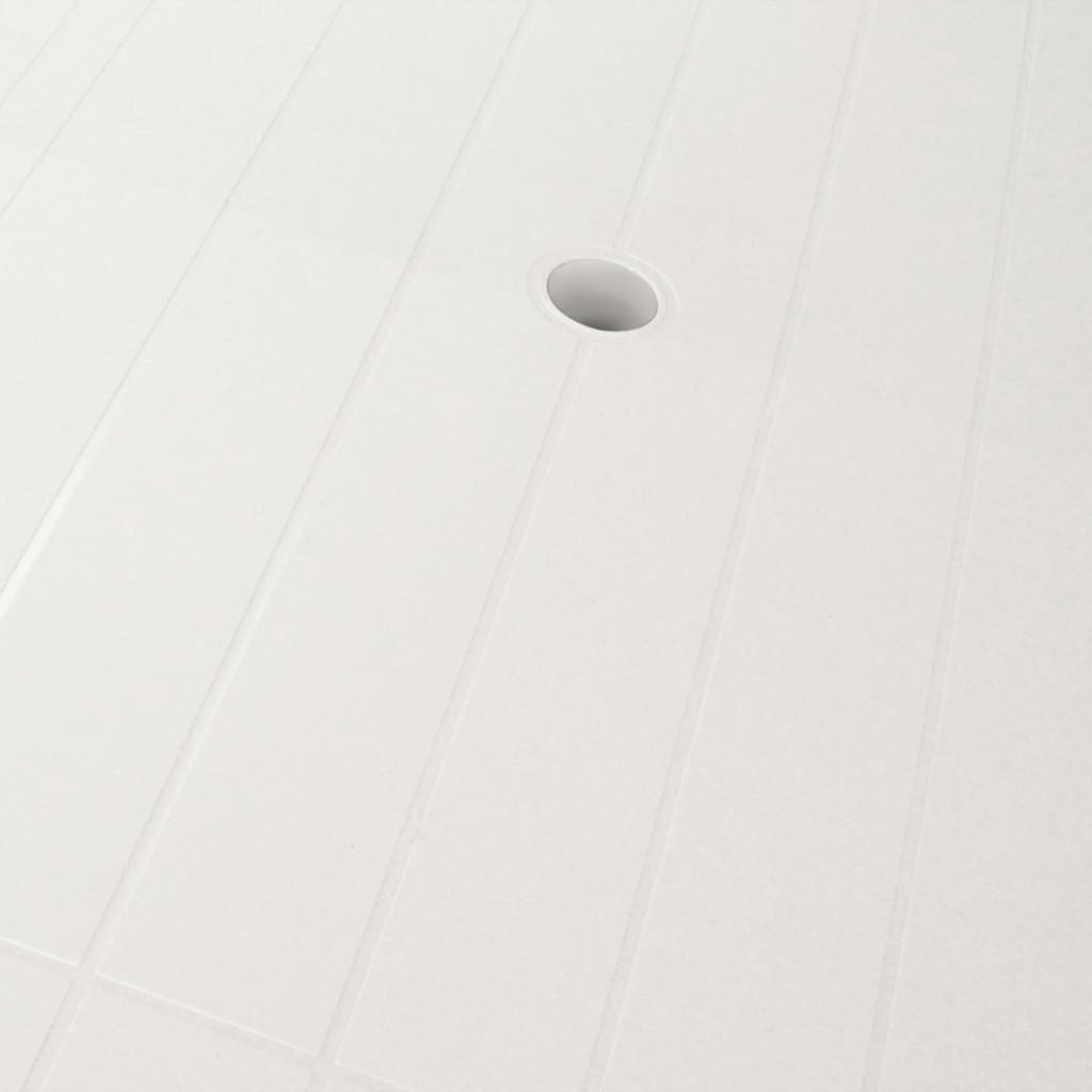 Juego de comedor de jardín 5 piezas plástico blanco