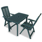 3-piece white plastic garden bistro table and chairs set