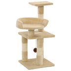 Rascador para gatos con poste de sisal 40 cm beige y marrón