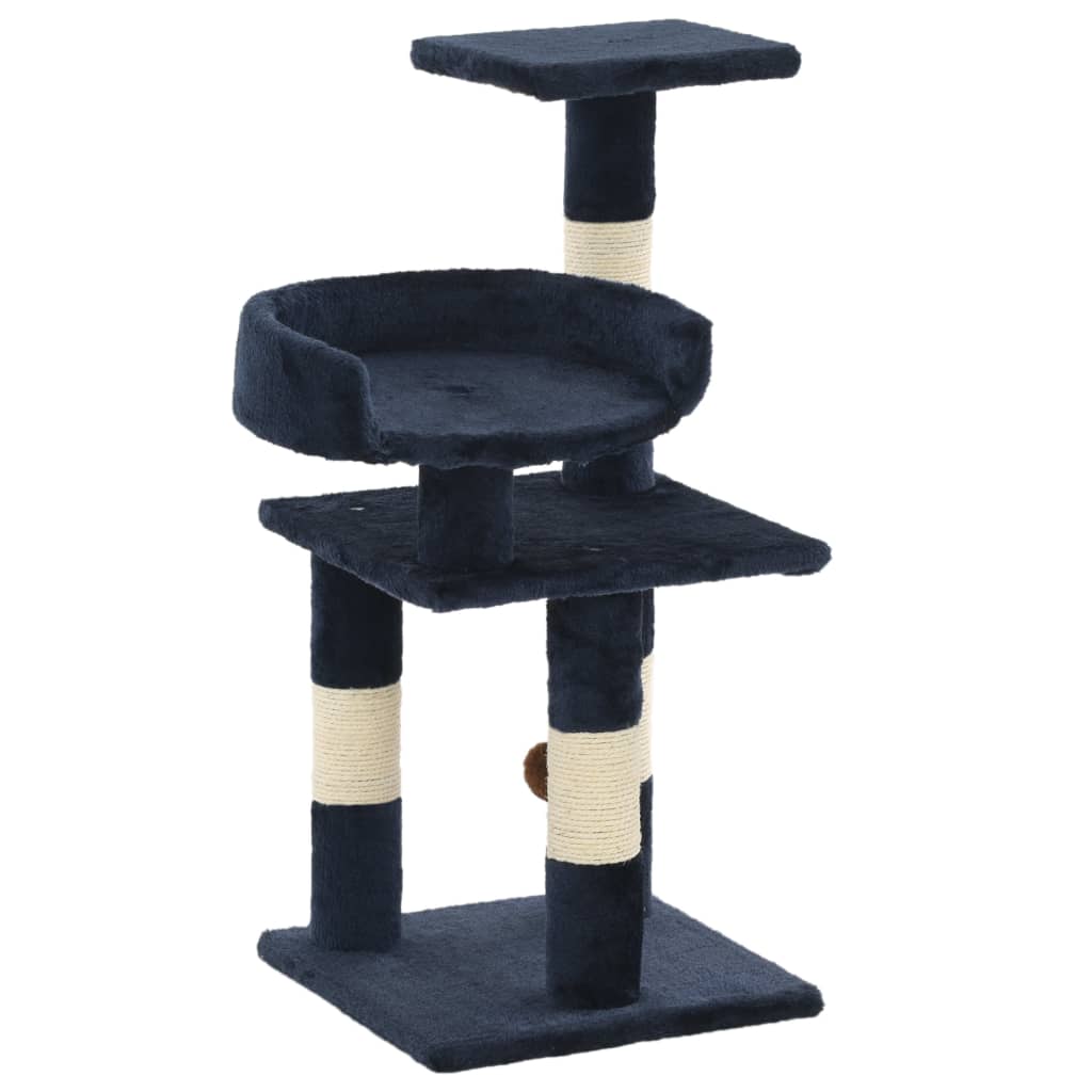 Rascador para gatos con poste de sisal 40 cm beige y marrón