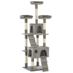 Rascador para gatos con poste rascador de sisal 150 cm gris
