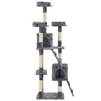 Rascador para gatos poste rascador de sisal 170 cm huellas gris