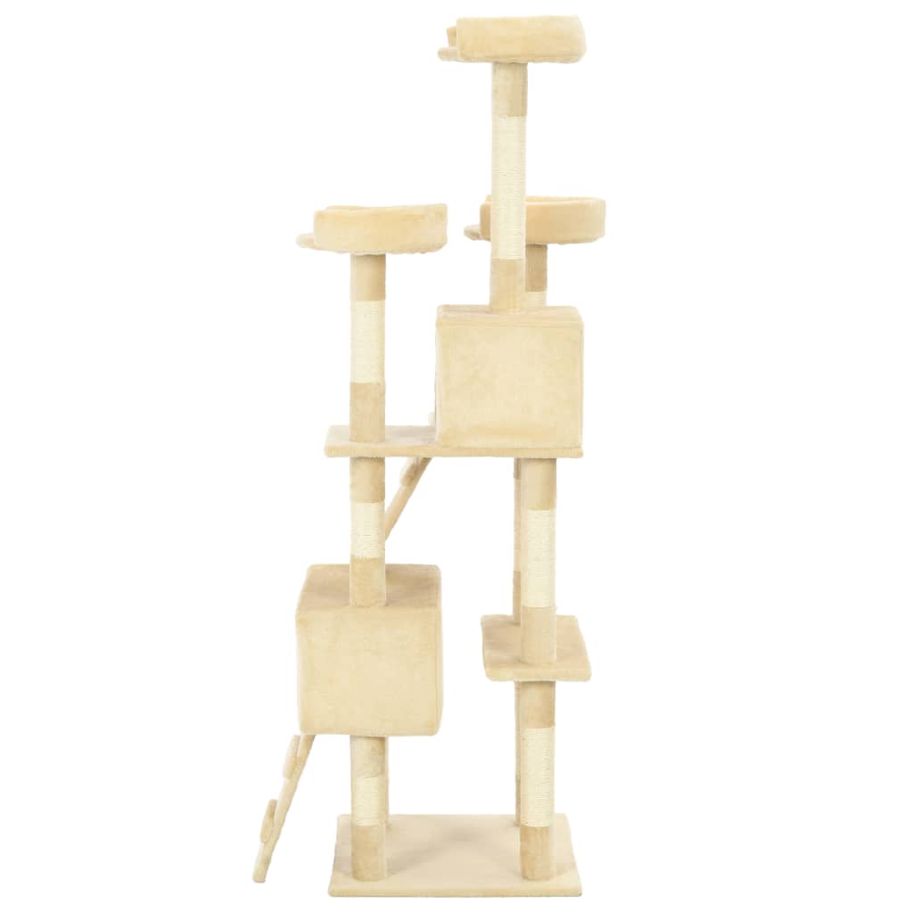 Rascador para gatos poste rascador de sisal 170 cm beige