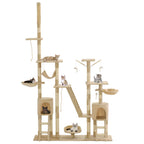 Rascador para gatos poste rascador de sisal 230-250 cm beige