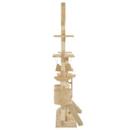 Rascador para gatos poste rascador de sisal 230-250 cm beige