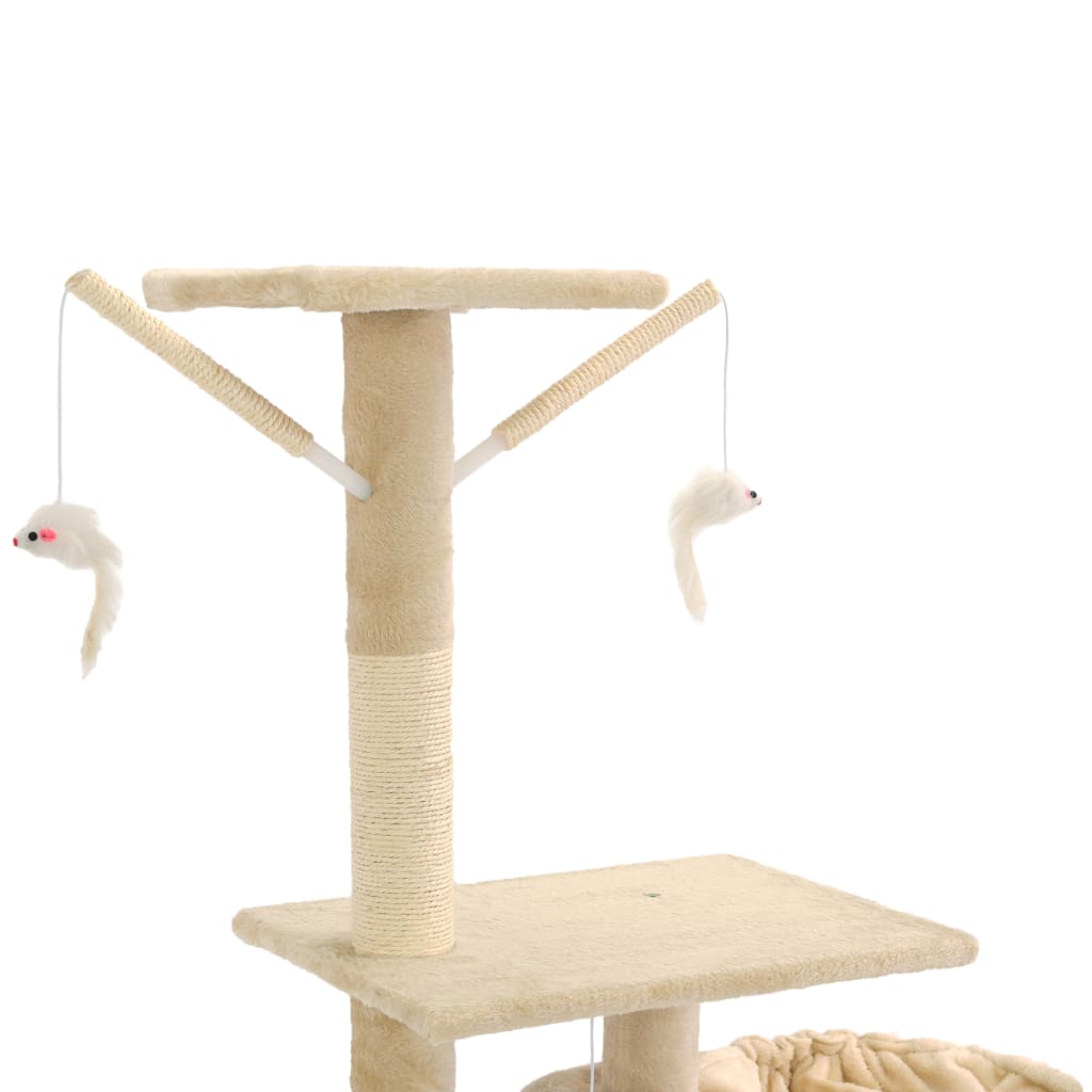 Rascador para gatos poste rascador de sisal 230-250 cm beige