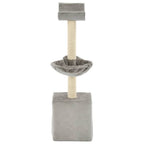 Rascador para gatos con poste de sisal 105 cm gris