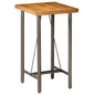 Mesa alta de bar teca maciza reciclada 60x60x107 cm