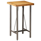 Mesa alta de bar teca maciza reciclada 60x60x107 cm
