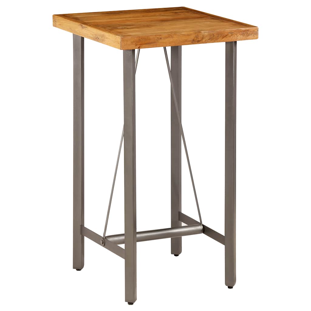 Mesa alta de bar teca maciza reciclada 60x60x107 cm
