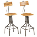 Taburetes de cocina 2 unidades madera maciza de teca reciclada