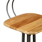 Taburetes de cocina 2 unidades madera maciza de teca reciclada