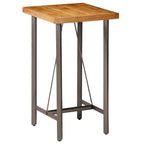 Juego de mesa alta y taburetes 3 piezas teca maciza reciclada